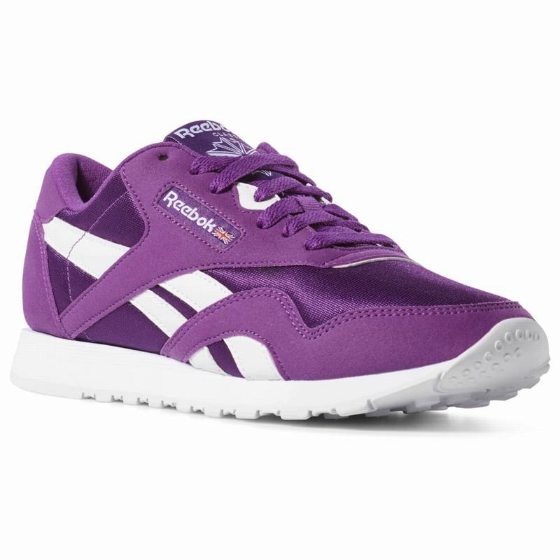 Tenisi Reebok Classic Nylon Color Barbati Violet/Albi Romania HY6747LI